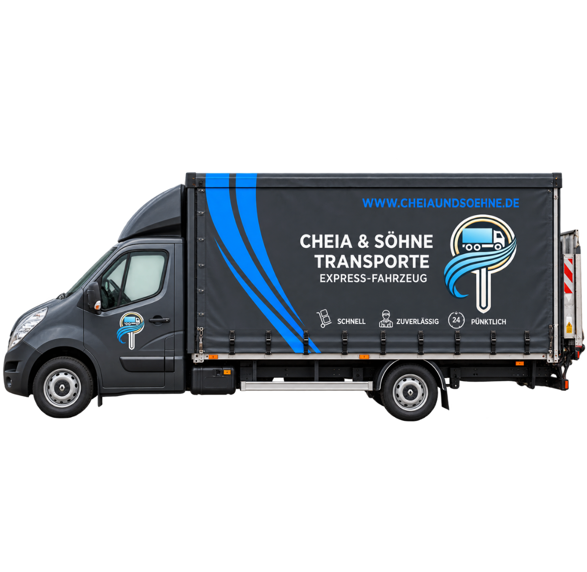Renault Master mit Hebebühne und Hubwagen
